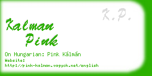 kalman pink business card